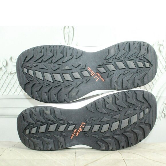 LL Bean Swift River Gray Suede Slip On Perforated Sports Flip-Flops Size 9 M - Picture 8 of 9